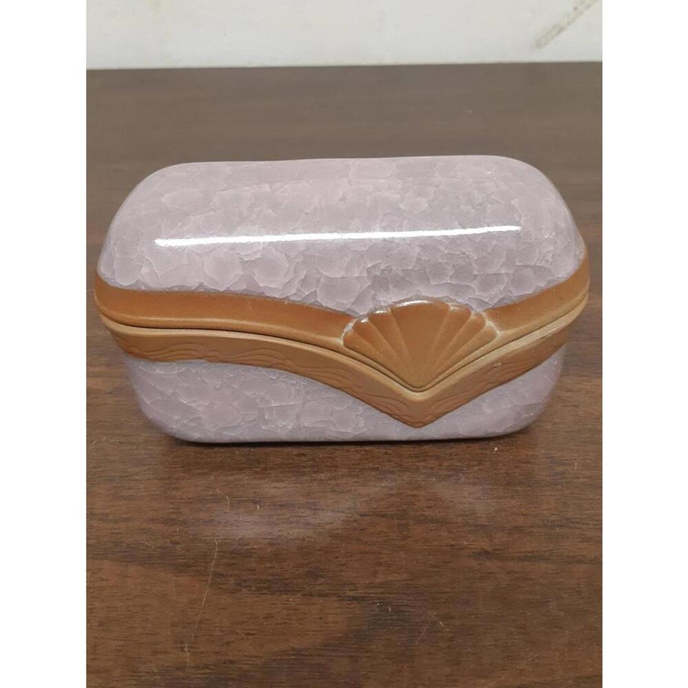 Vintage Hallmark Decorative Box – Elegant Cracked Rose Finish